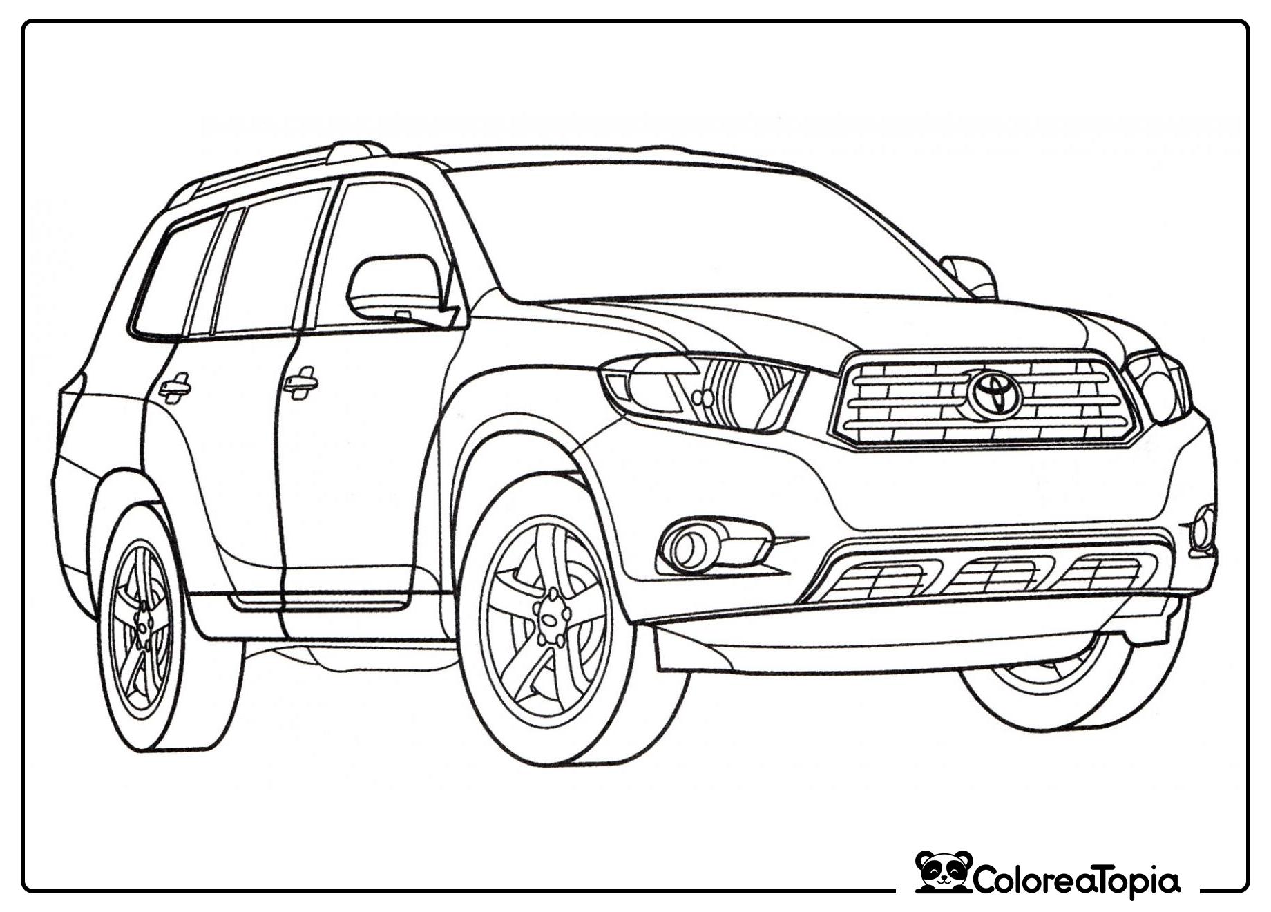 Toyota Highlander - dibujo para colorear