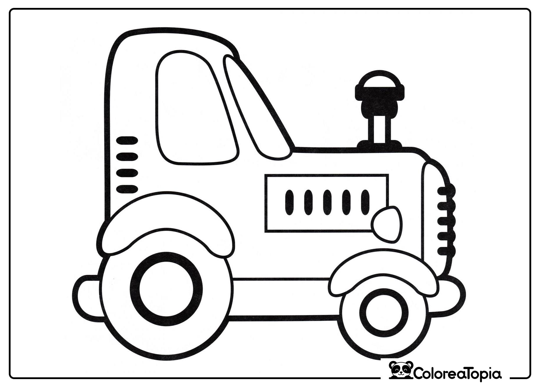 Tractor pequeño - dibujo para colorear