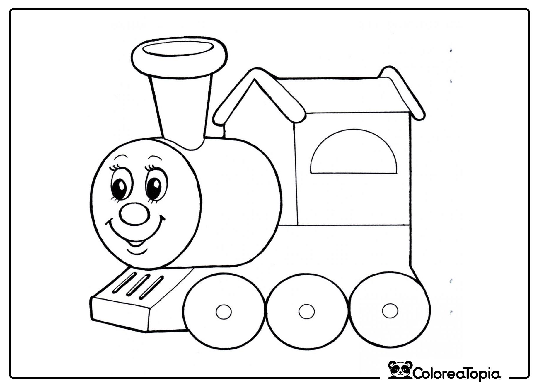 Tren de juguete - dibujo para colorear