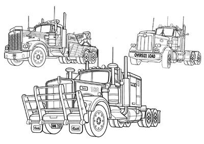 Tres camiones americanos