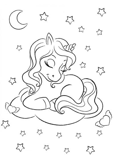 Unicornio bajo las estrellas