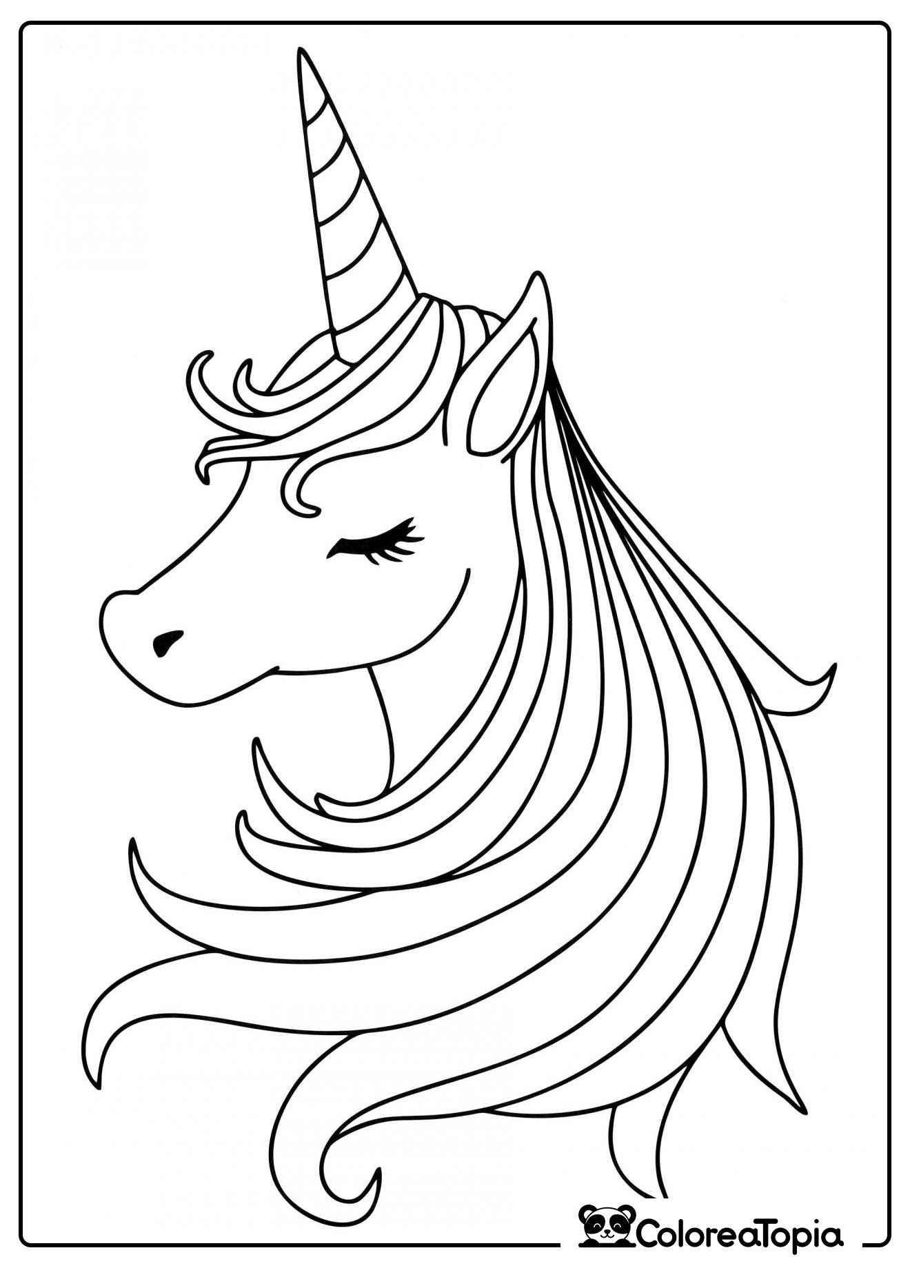 Unicornio hermoso - dibujo para colorear