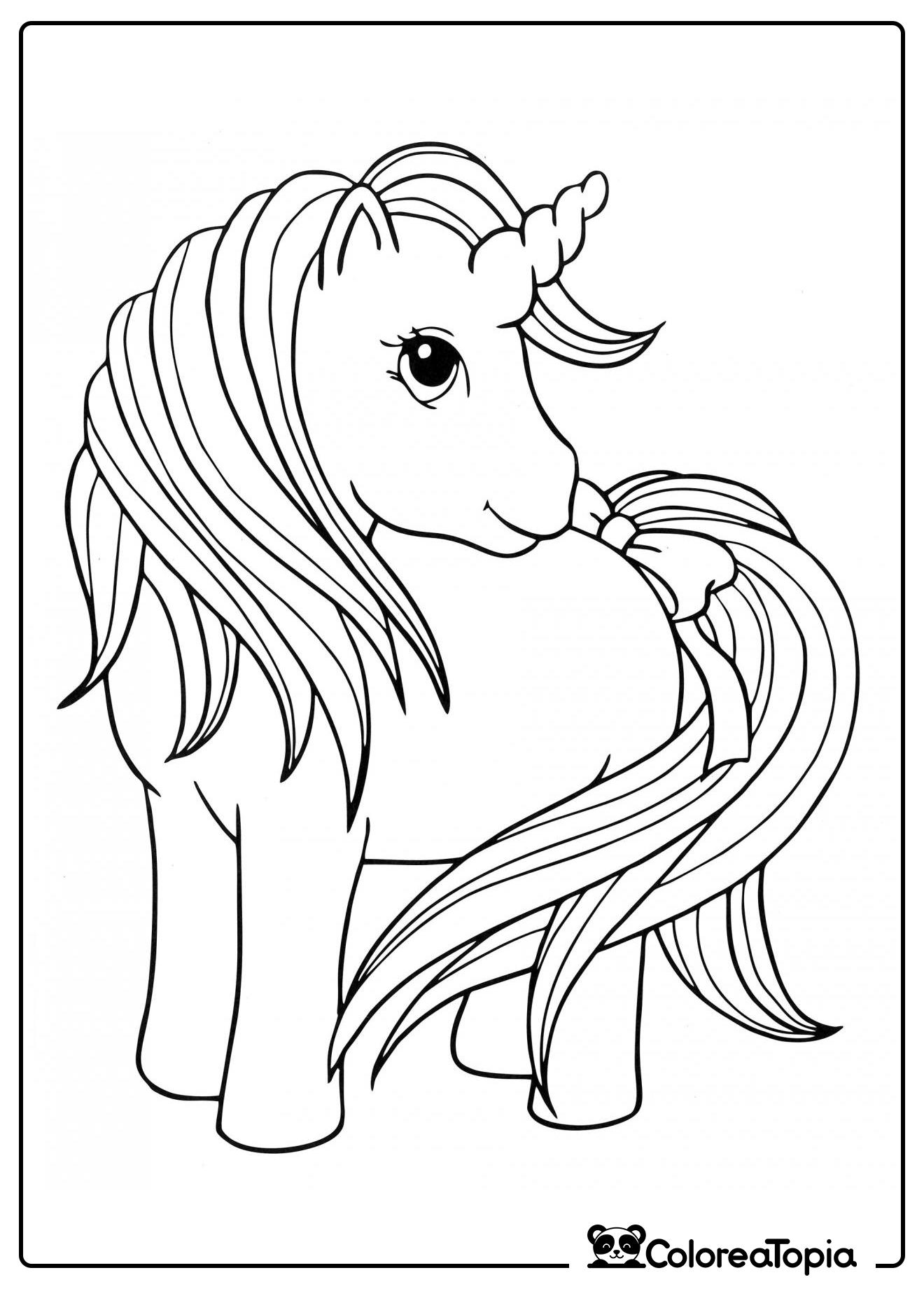 Unicornio lindo - dibujo para colorear