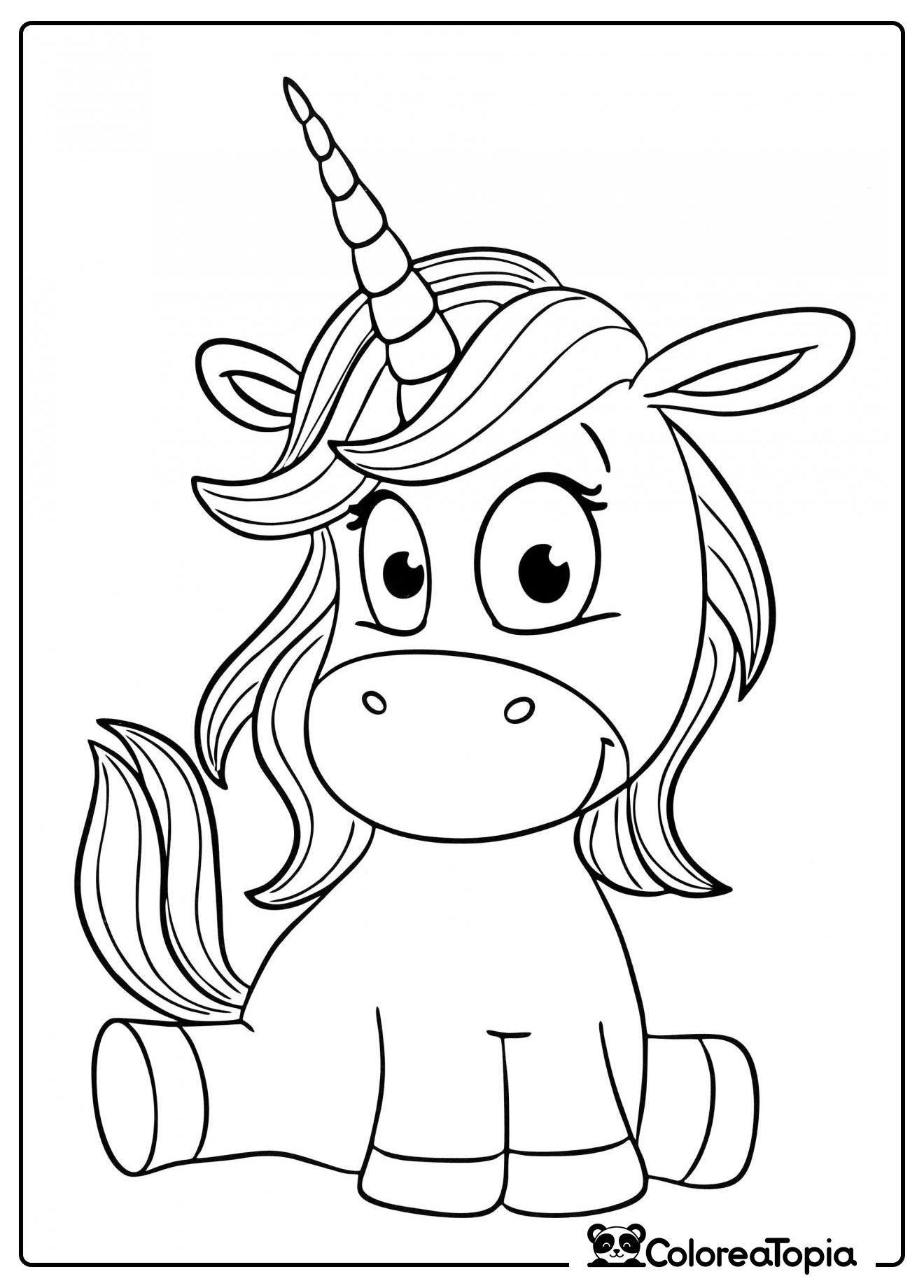 Unicornio mágico - dibujo para colorear