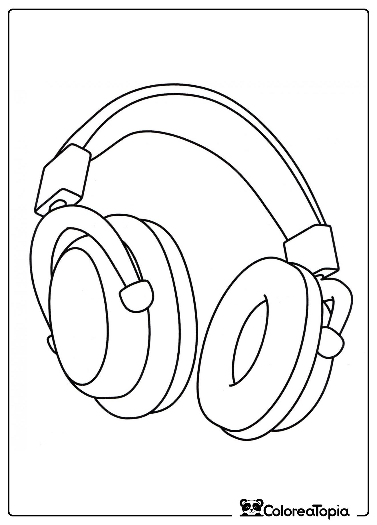 Auriculares - dibujo para colorear