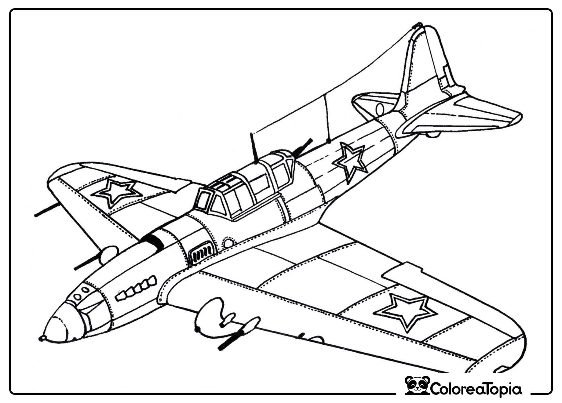 Avión de asalto IL-2 - dibujo para colorear