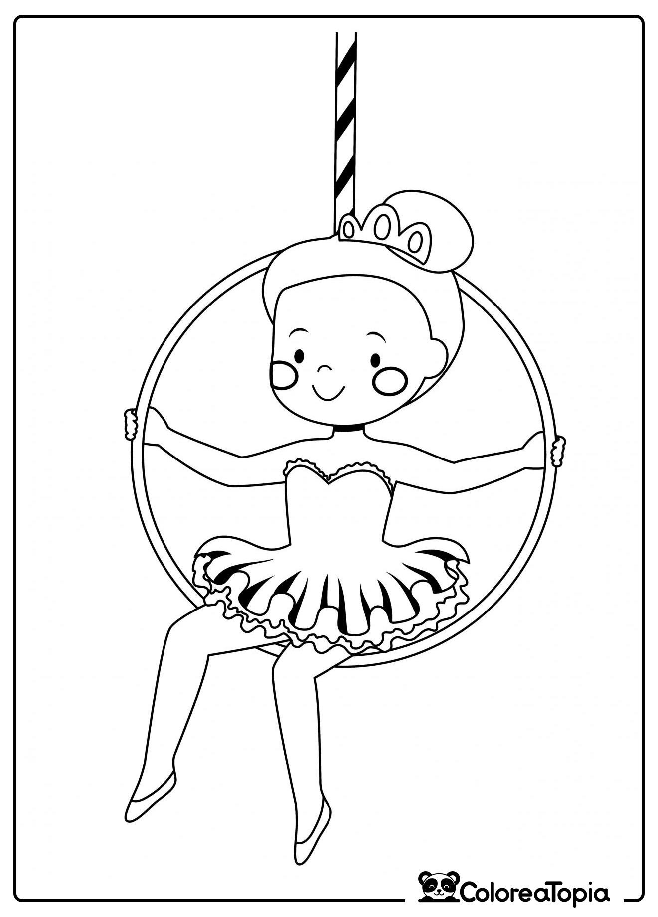 Bailarina de circo - dibujo para colorear