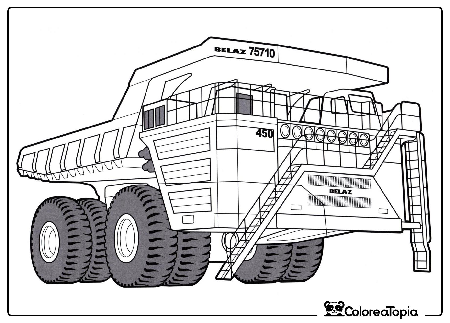 BelAZ-75710 - dibujo para colorear