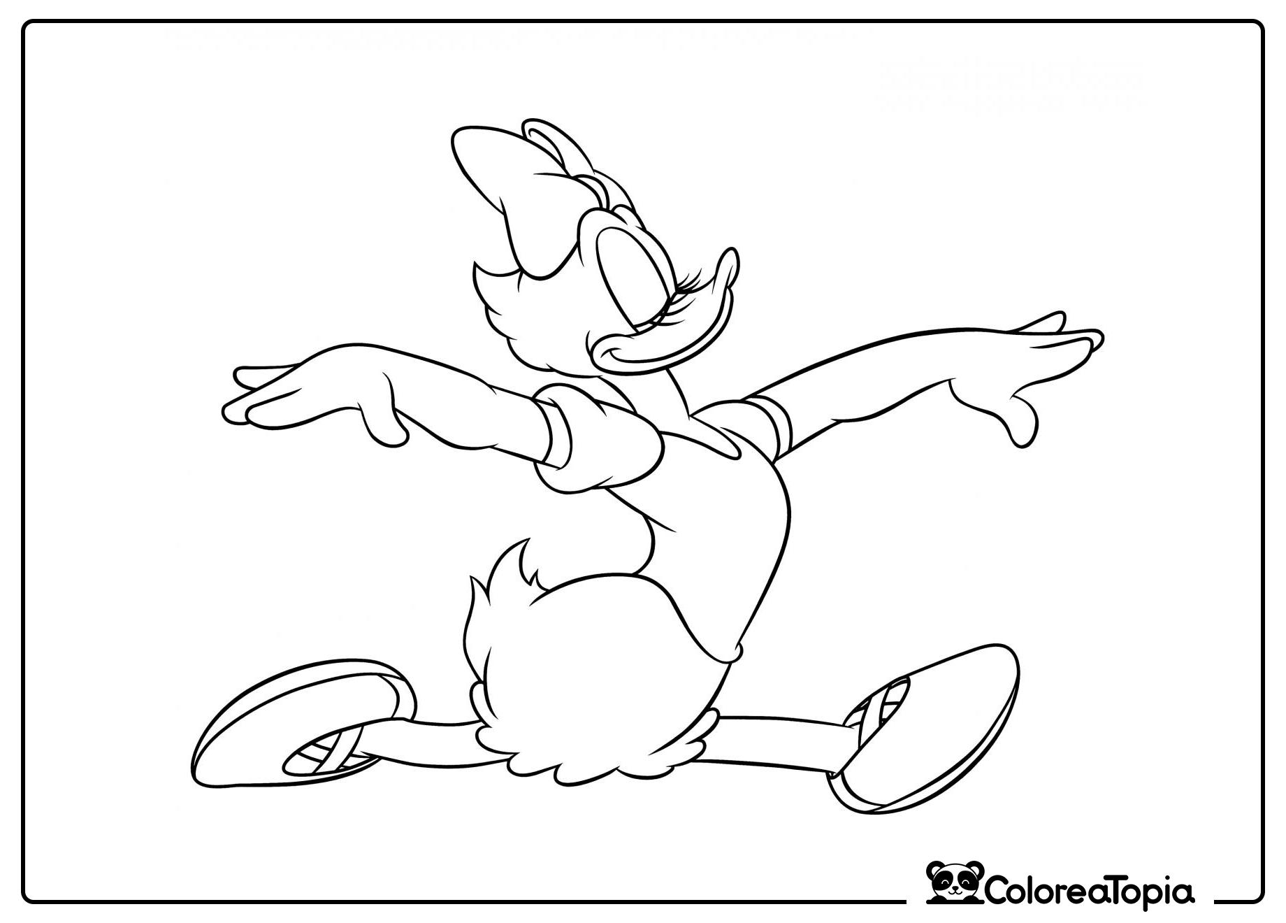 Daisy practica ballet - dibujo para colorear