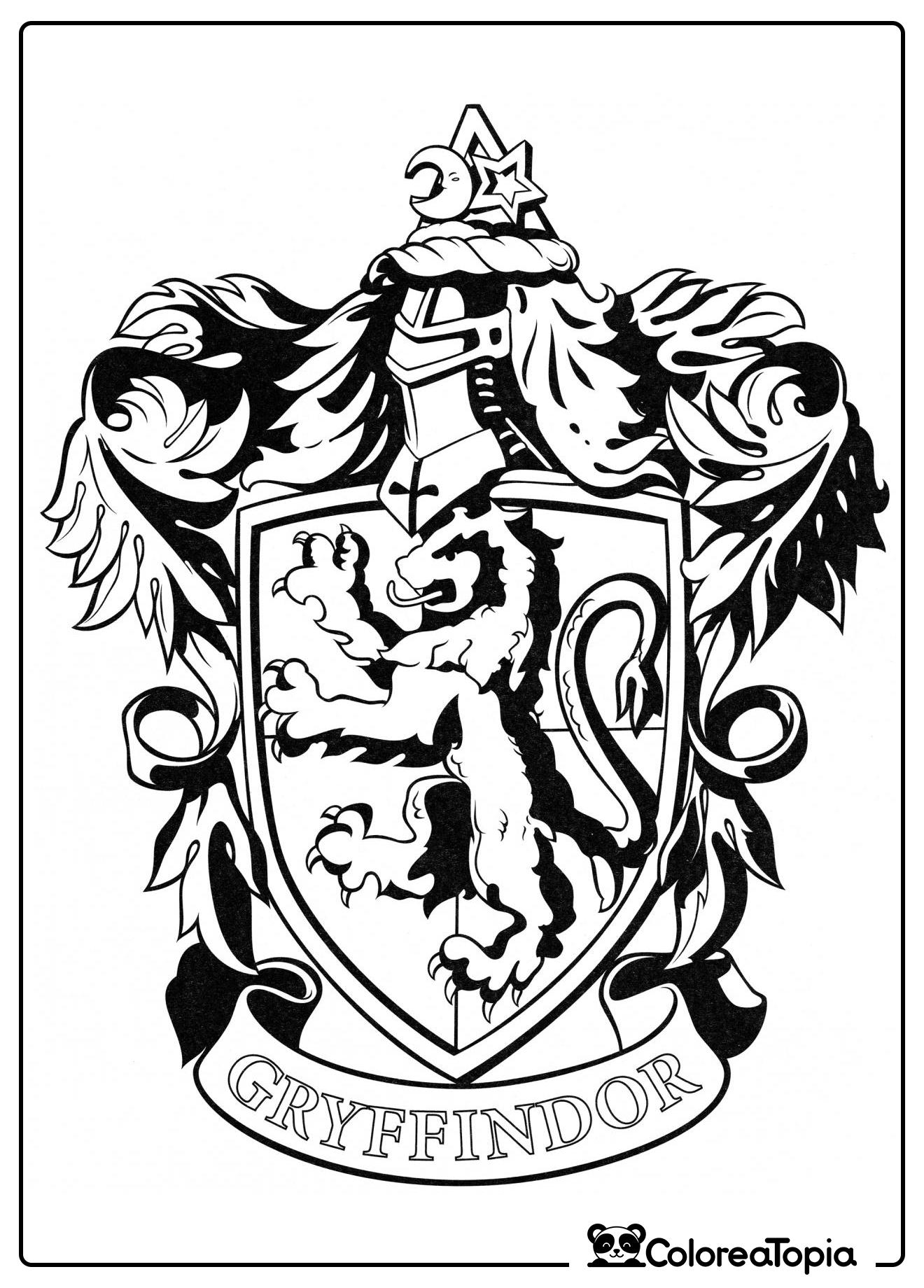 Escudo de Gryffindor - dibujo para colorear