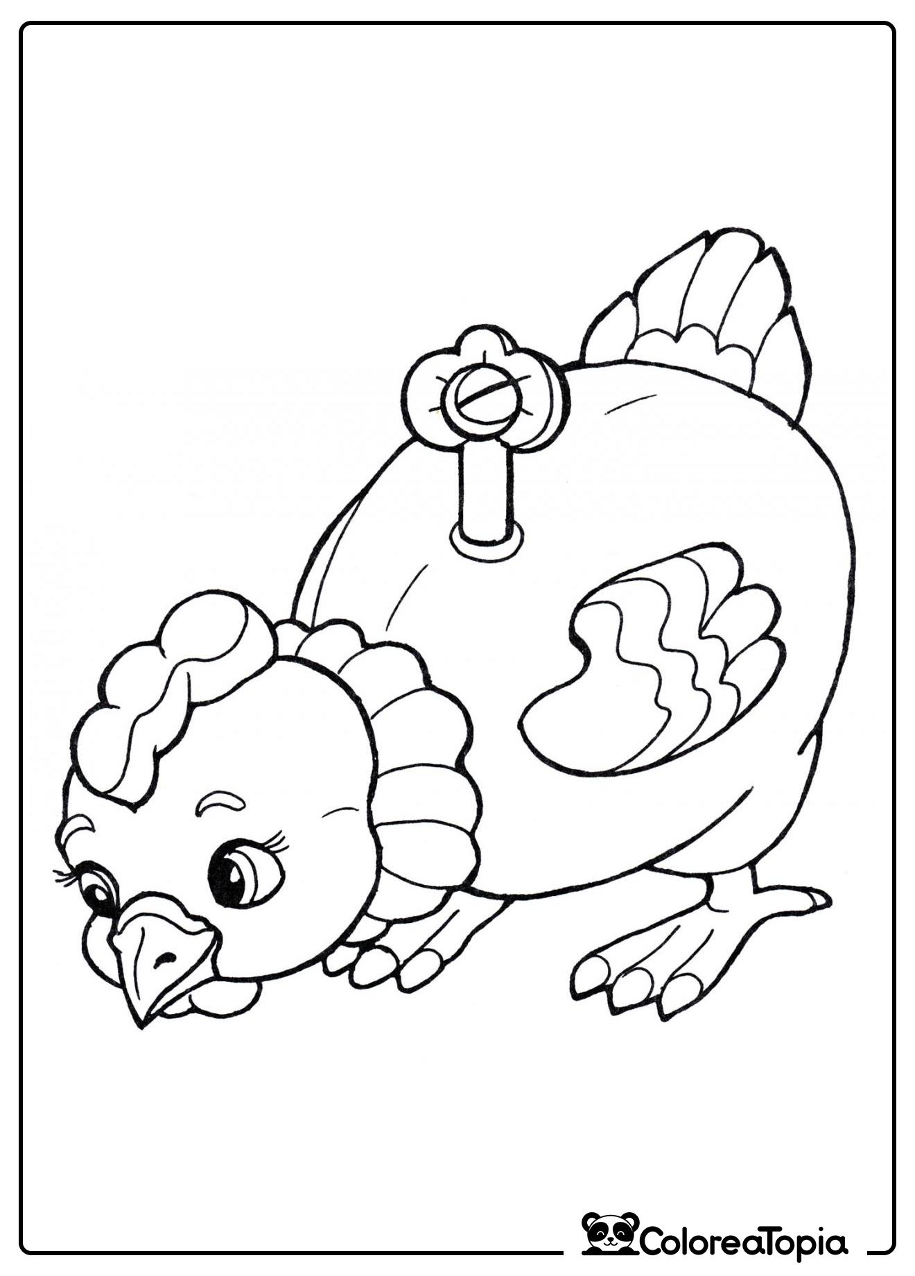 Gallina de cuerda - dibujo para colorear