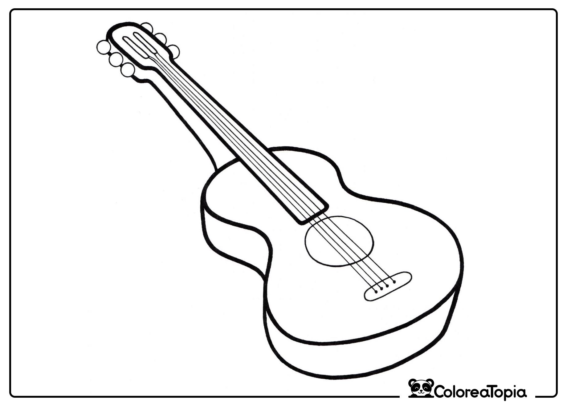 Guitarra - dibujo para colorear