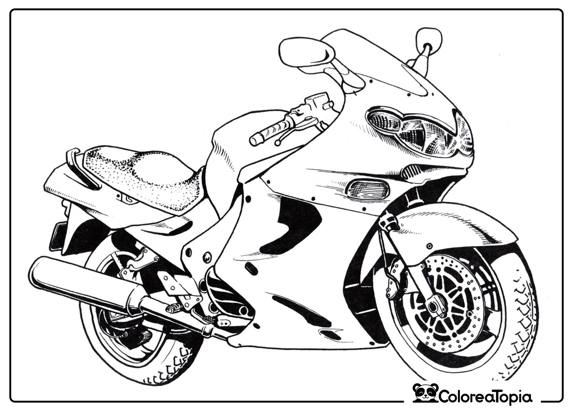 Kawasaki deportivo - dibujo para colorear