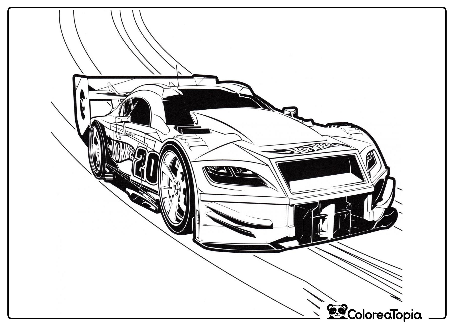 Líder de la carrera Hot Wheels - dibujo para colorear