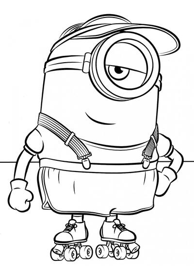 Minion en patines