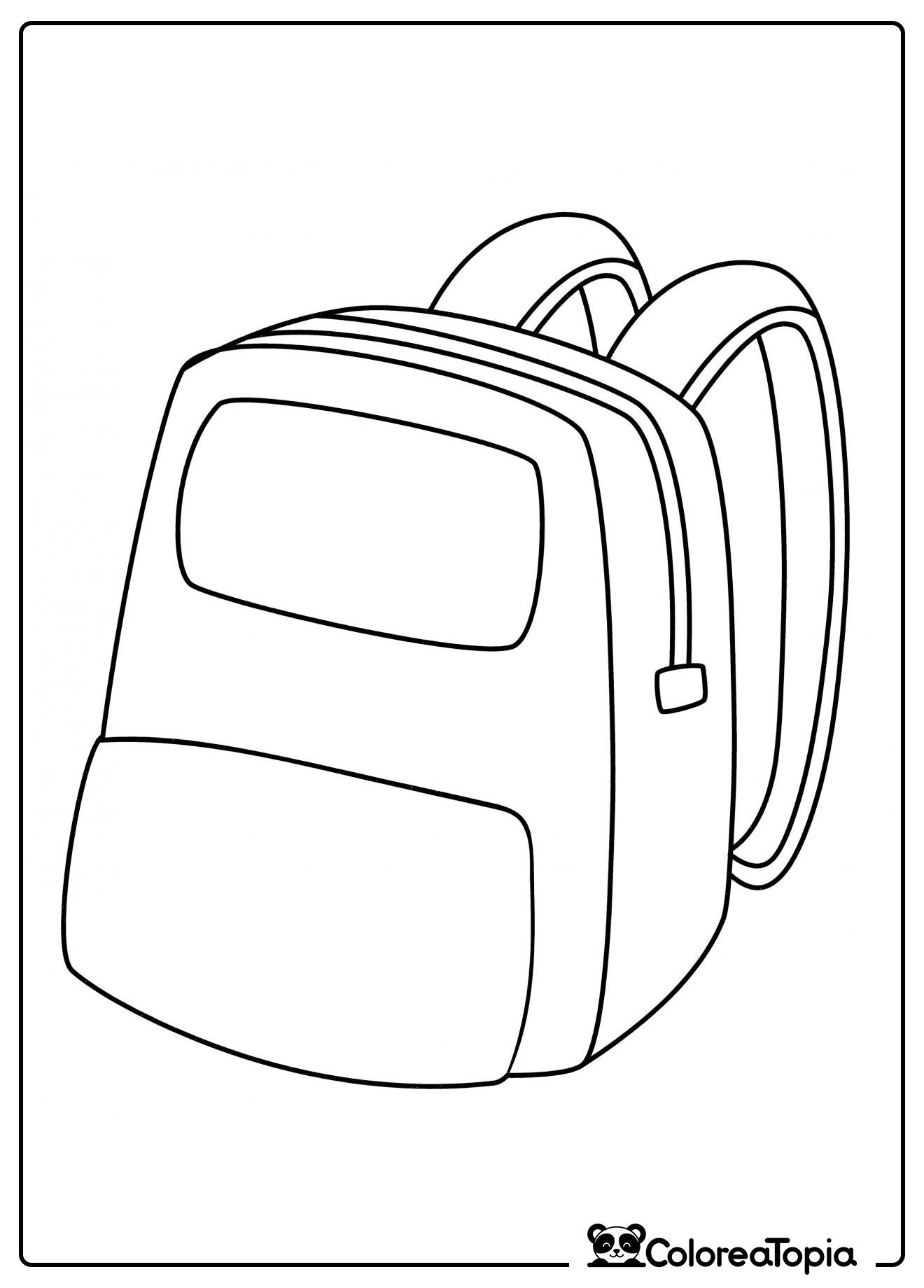 Mochila espaciosa - dibujo para colorear