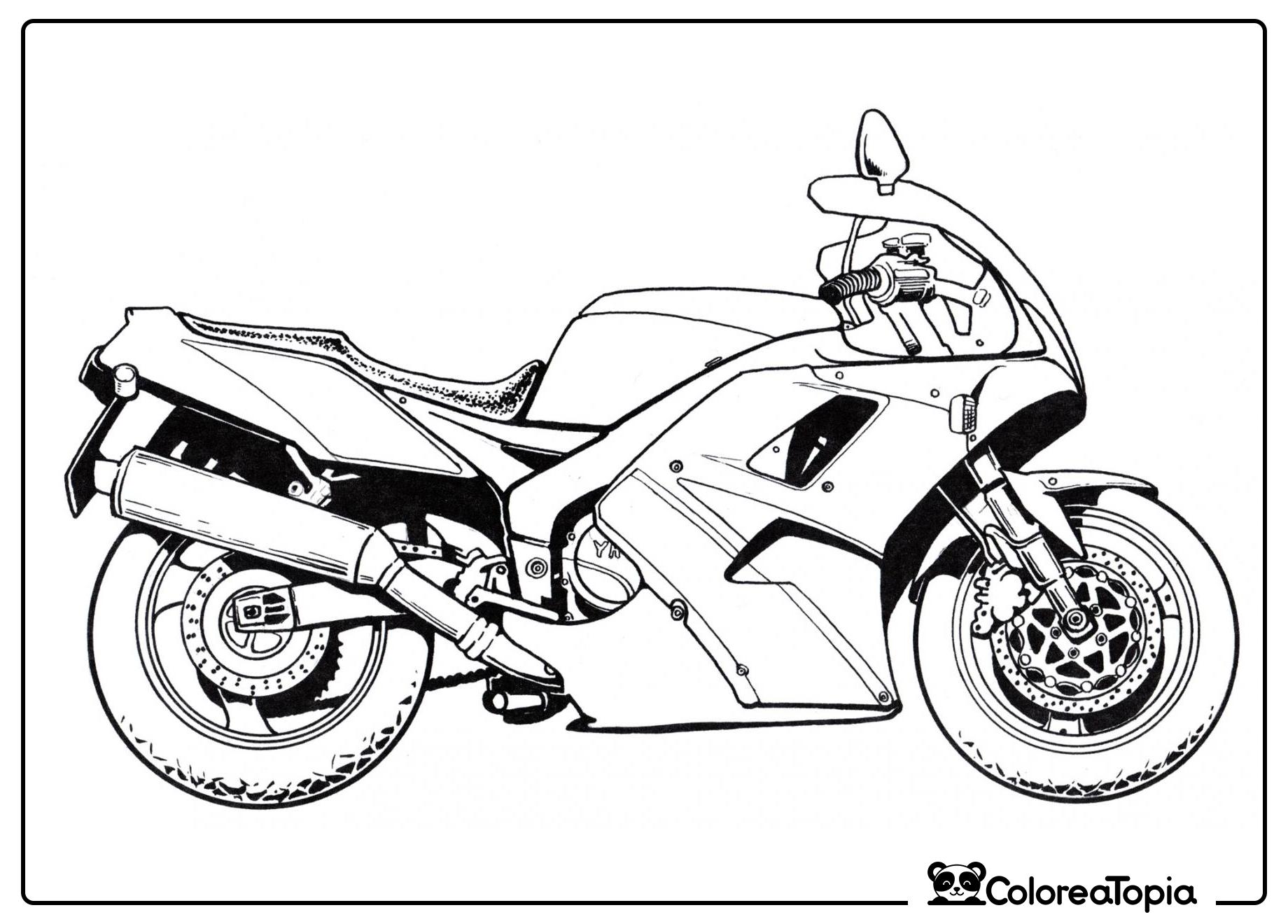 Motocicleta Yamaha - dibujo para colorear