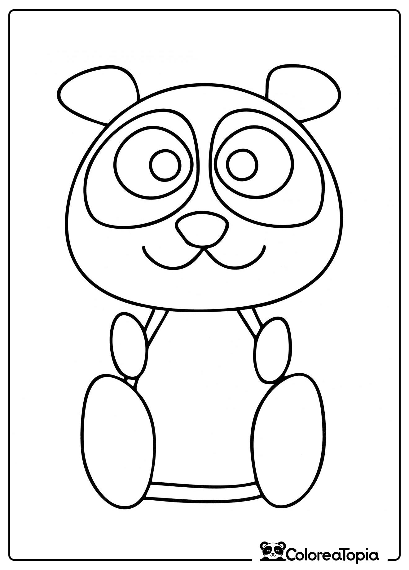 Panda extraña - dibujo para colorear