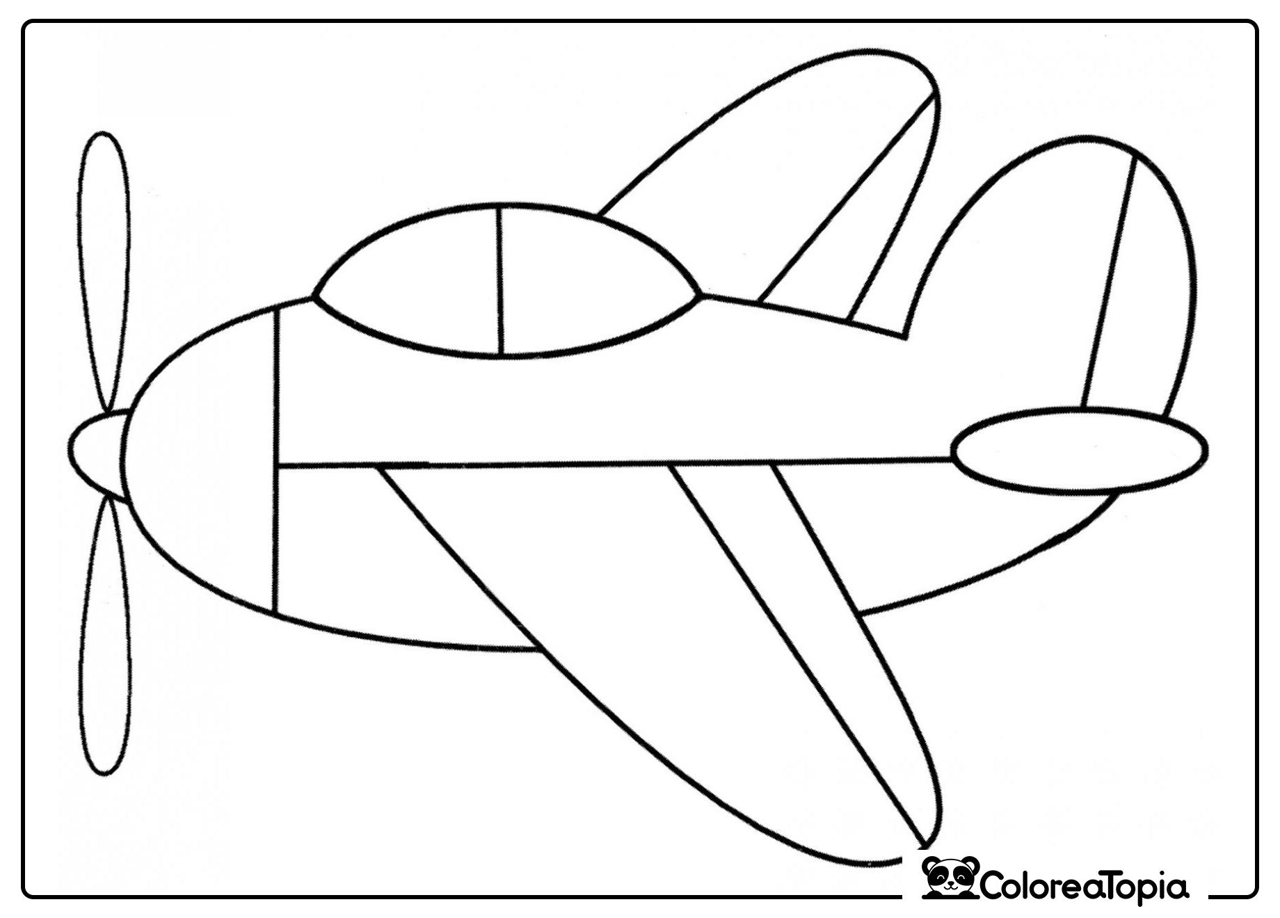 Pequeño avión - dibujo para colorear