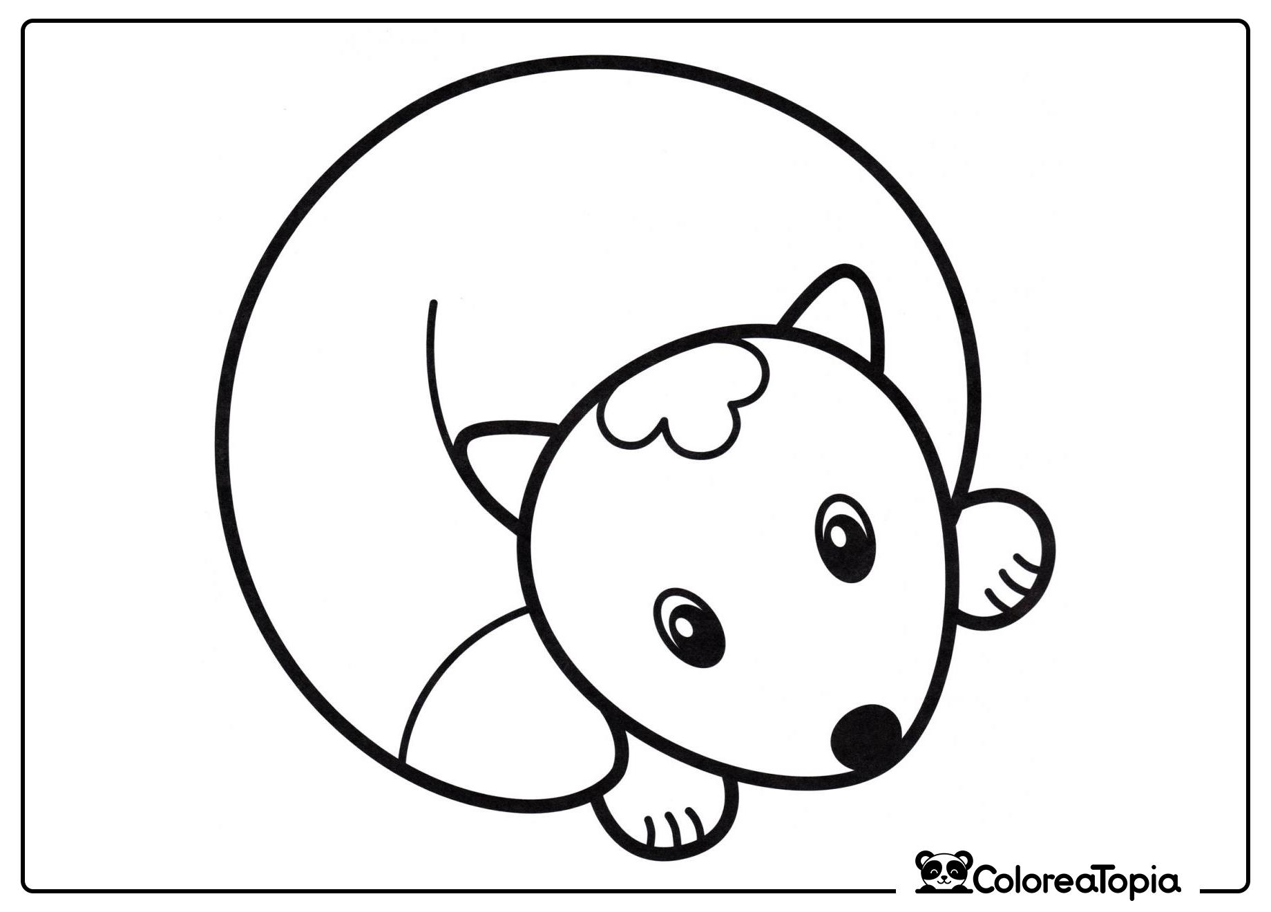 Pequeño zorrito - dibujo para colorear