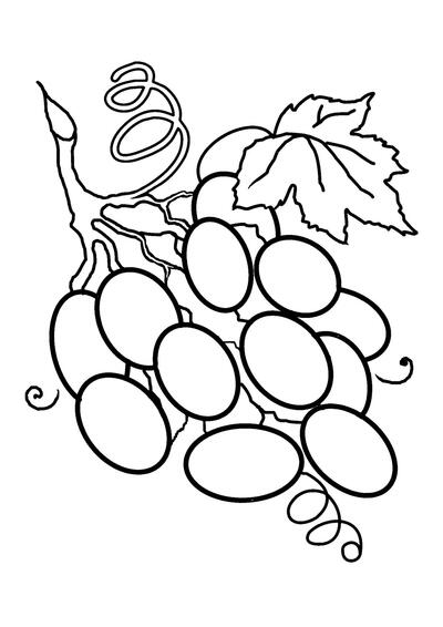 Racimo de uvas ovaladas