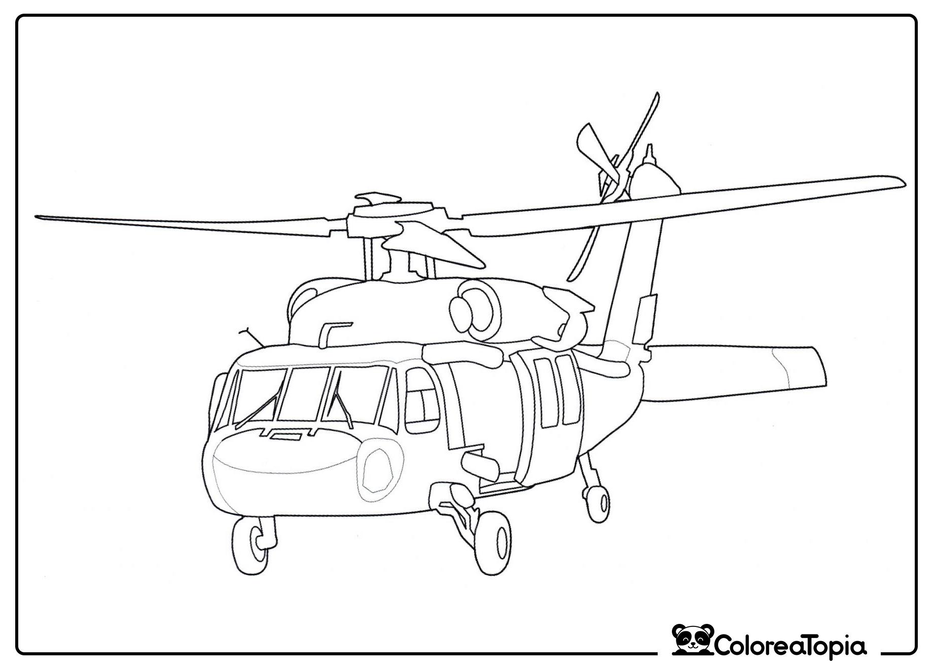 S-70 Black Hawk - dibujo para colorear