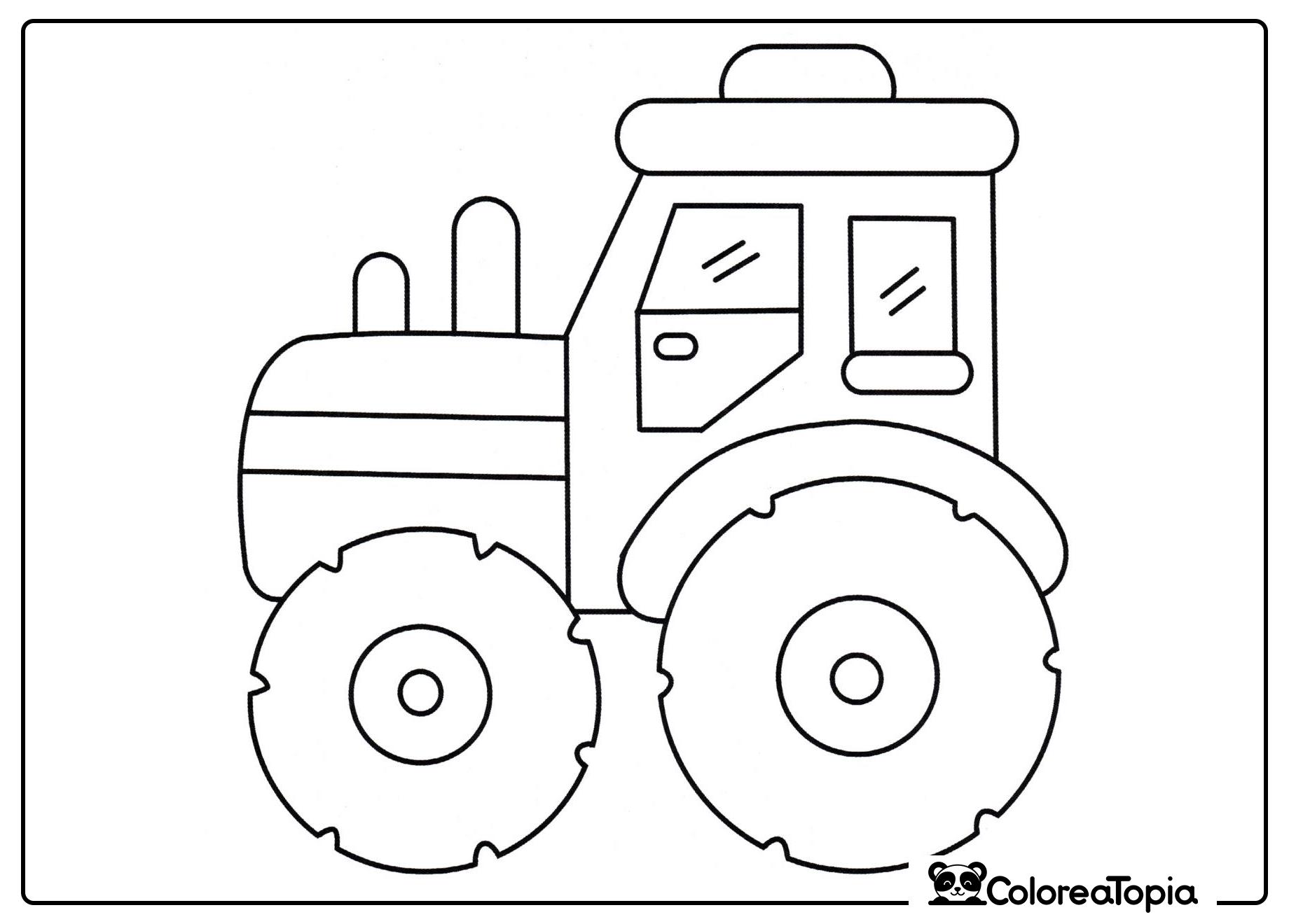 Tractor agrícola - dibujo para colorear