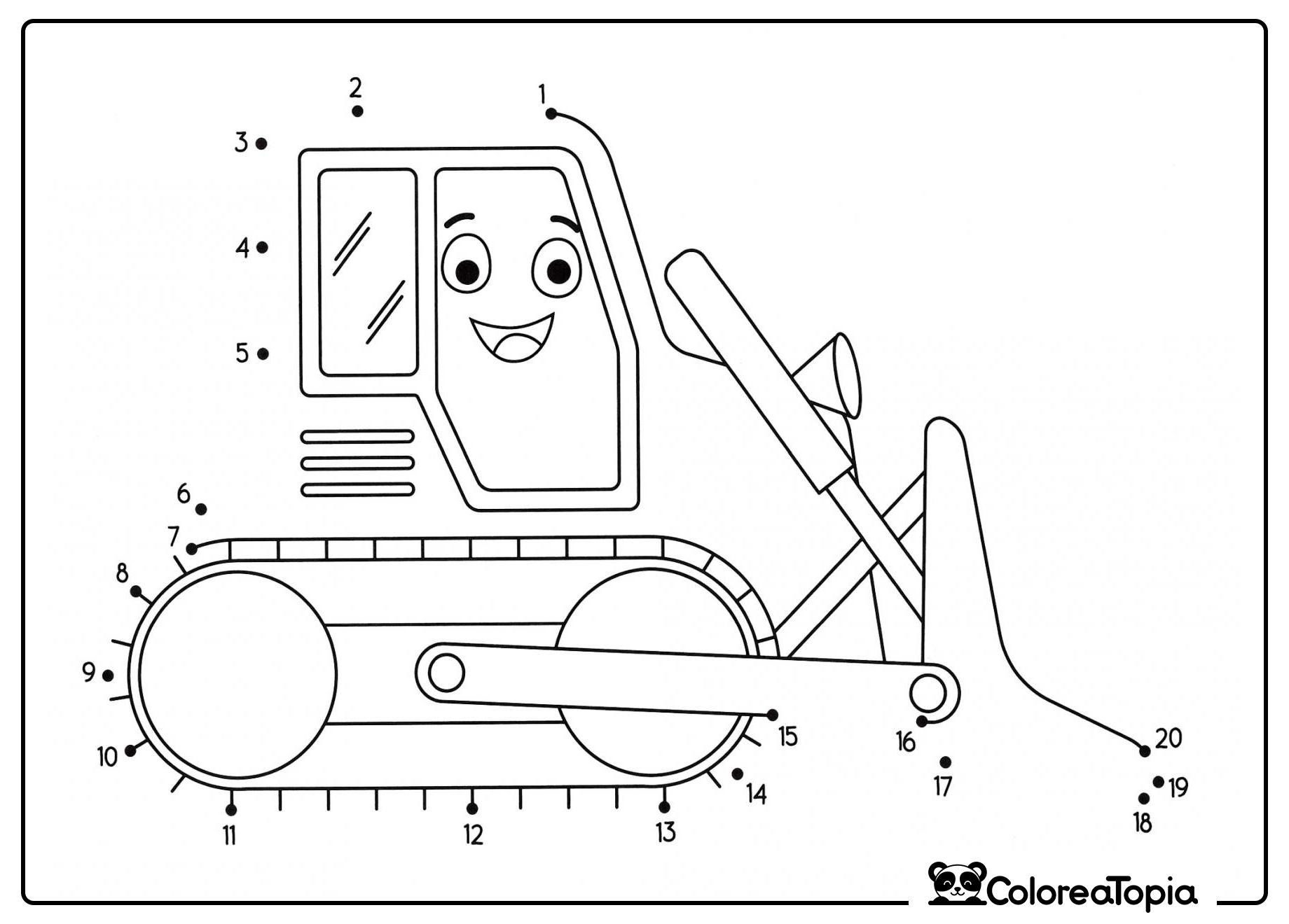 Tractor divertido - dibujo para colorear