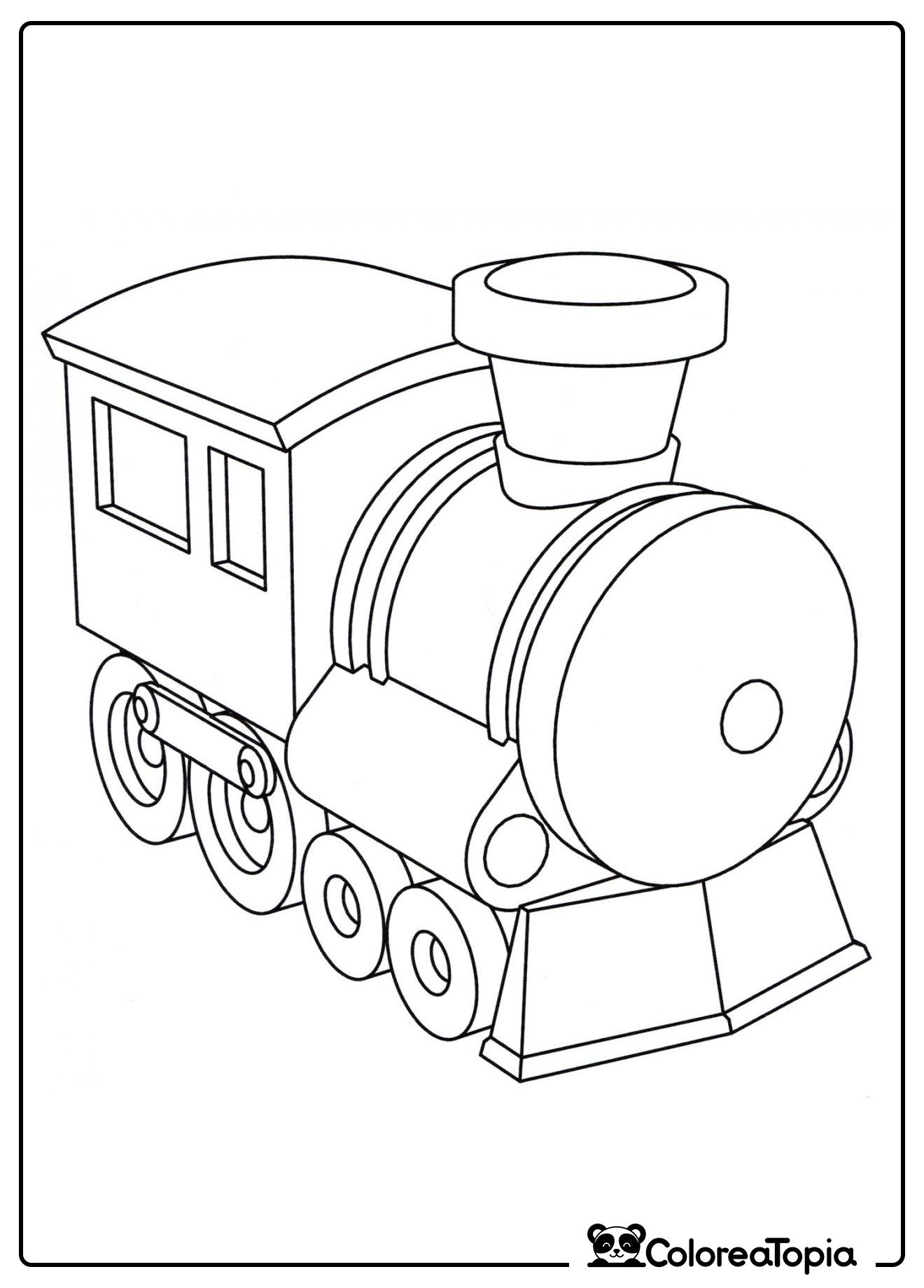 Tren de juguete - dibujo para colorear