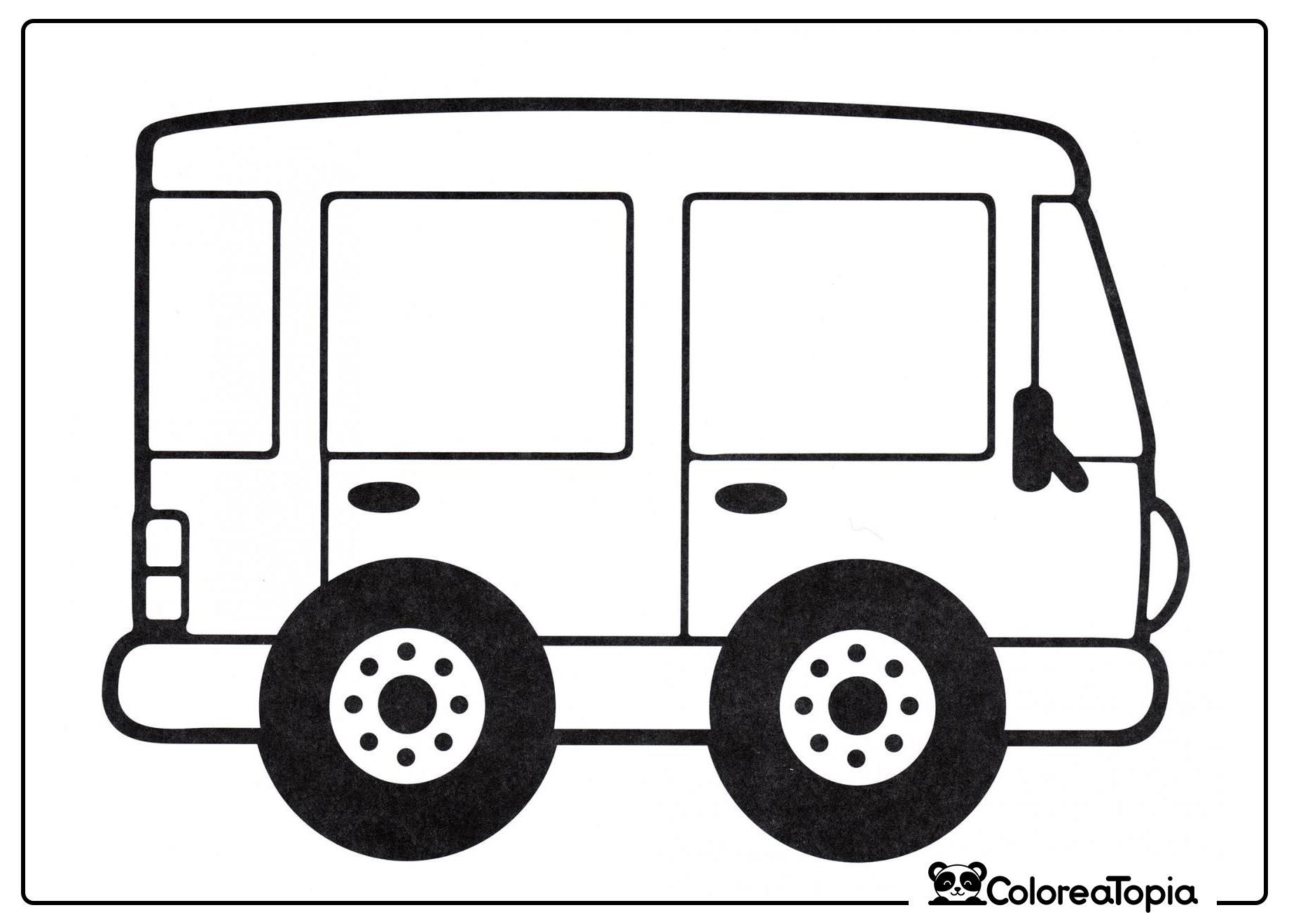 Autobús pequeño - dibujo para colorear