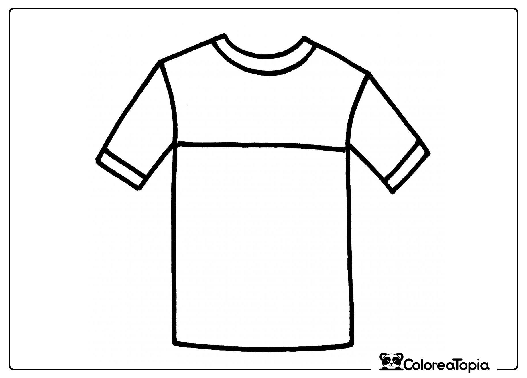 Camiseta de colores - dibujo para colorear