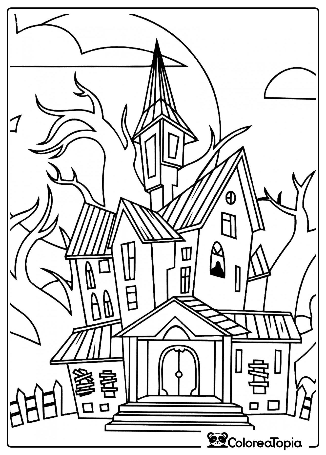 Casa Adams - dibujo para colorear