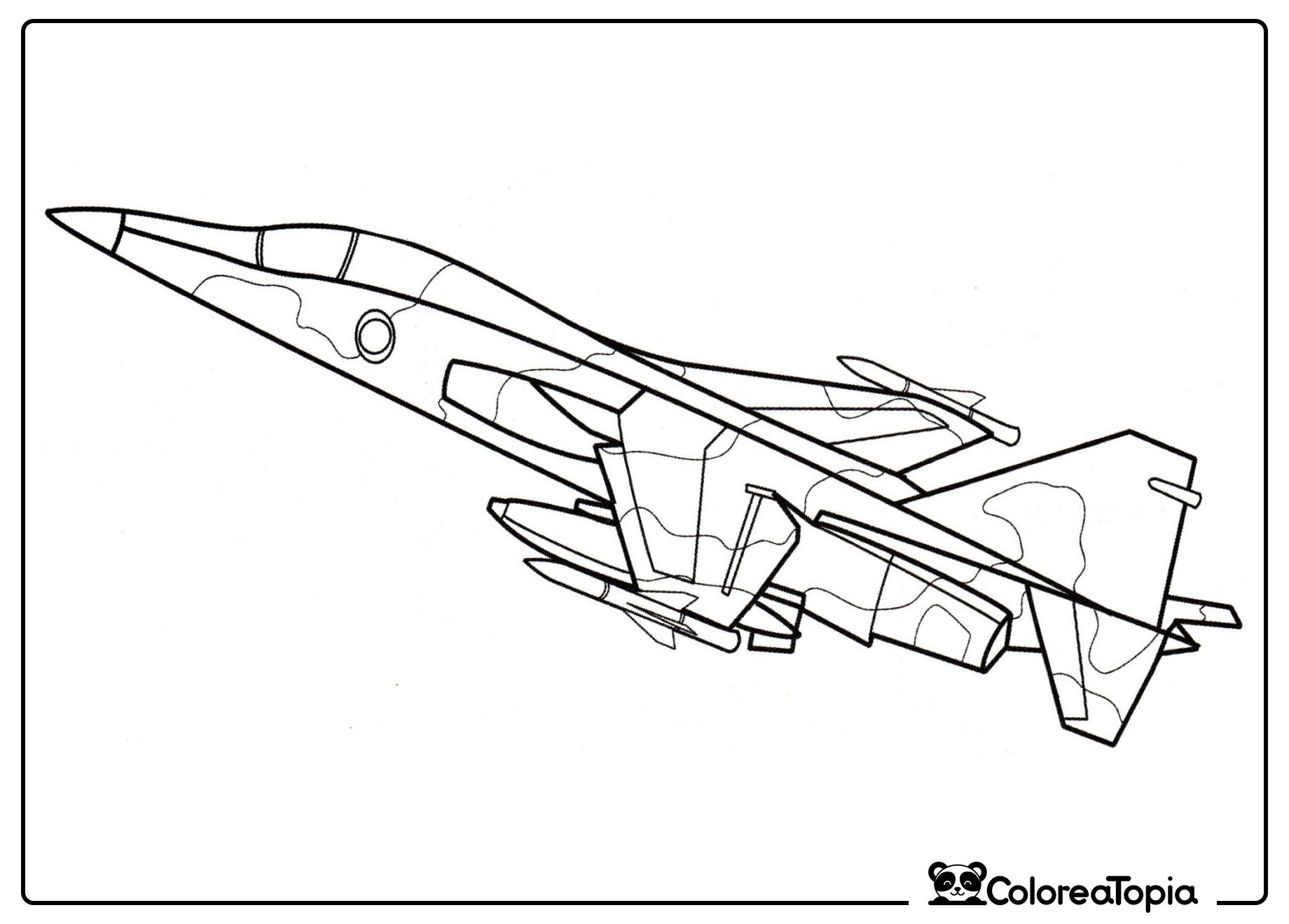 Caza F-1 - dibujo para colorear