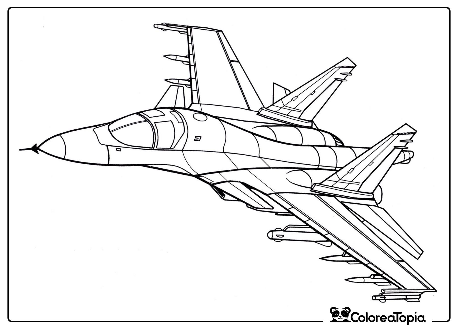 Caza multipropósito Su-34 - dibujo para colorear