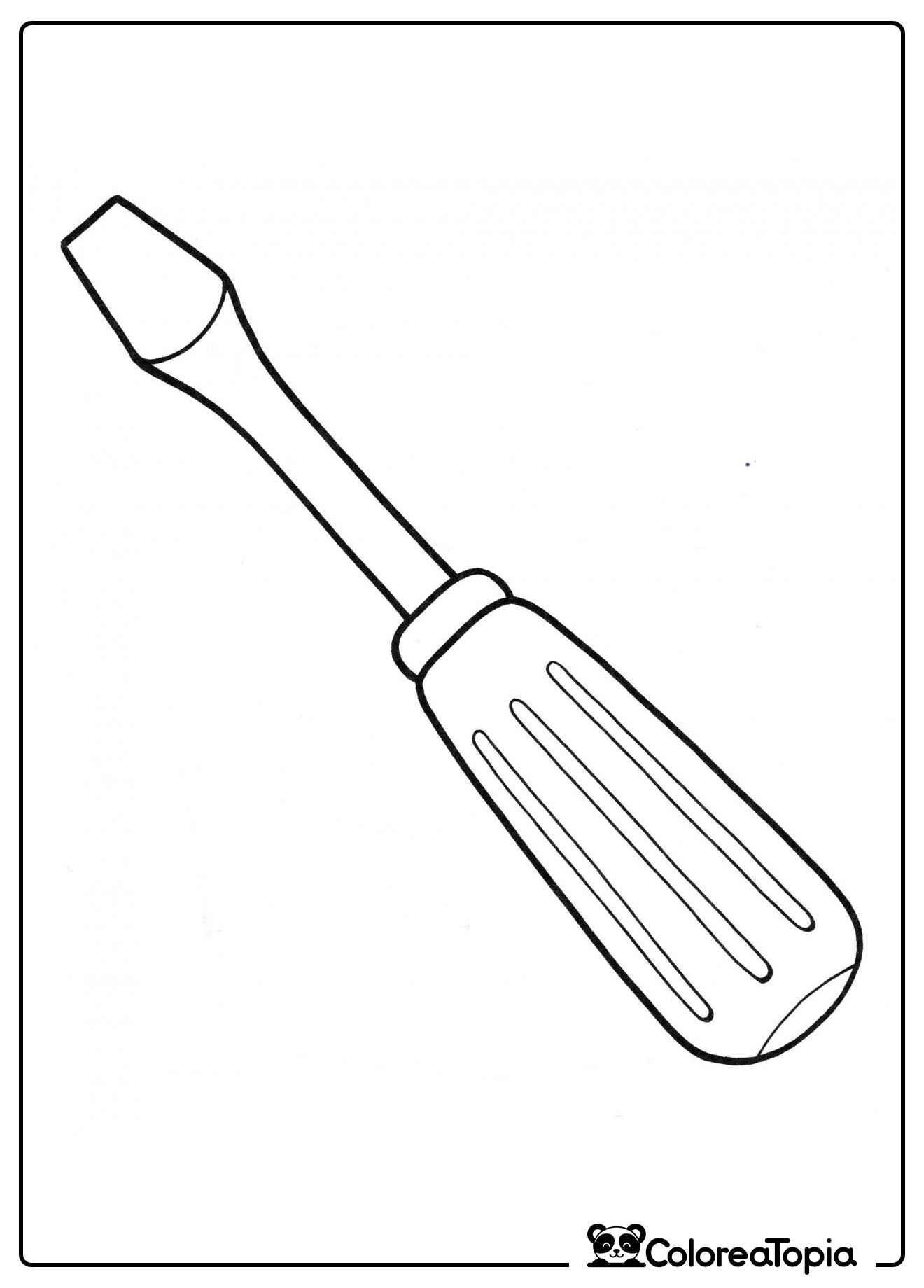 Destornillador - dibujo para colorear