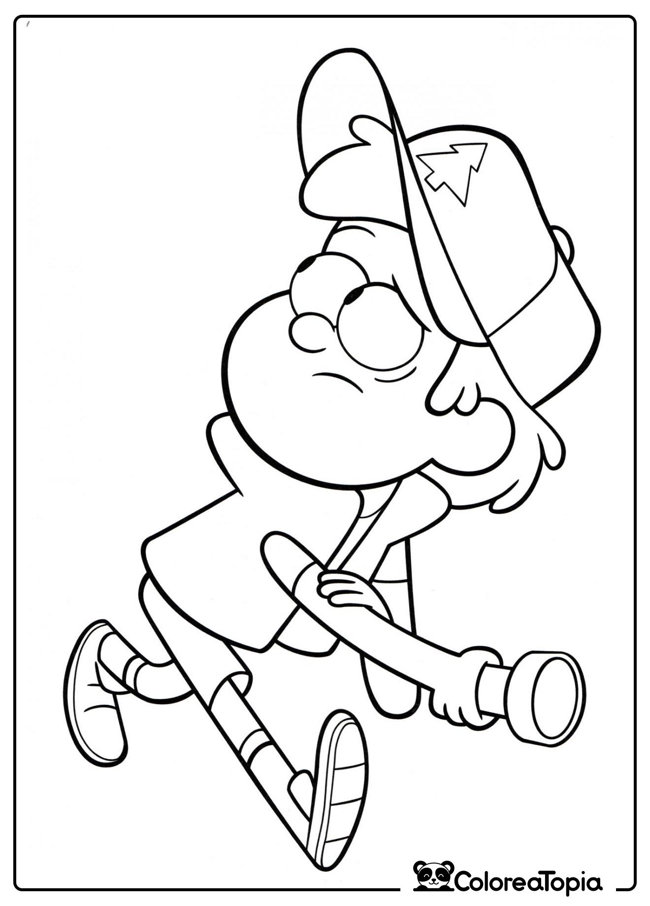 Dipper con linterna - dibujo para colorear