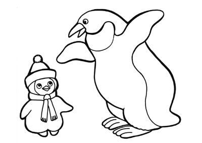 El pingüinito escucha a mamá