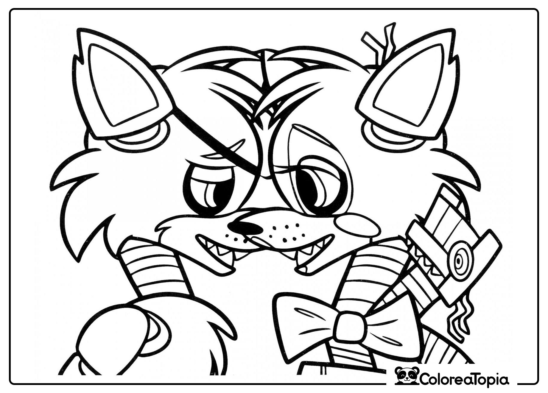 Foxy y Mangle - dibujo para colorear