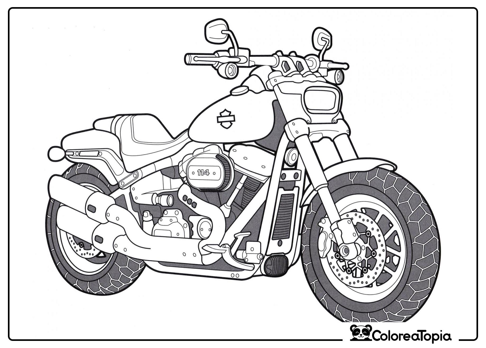 Harley-Davidson - dibujo para colorear