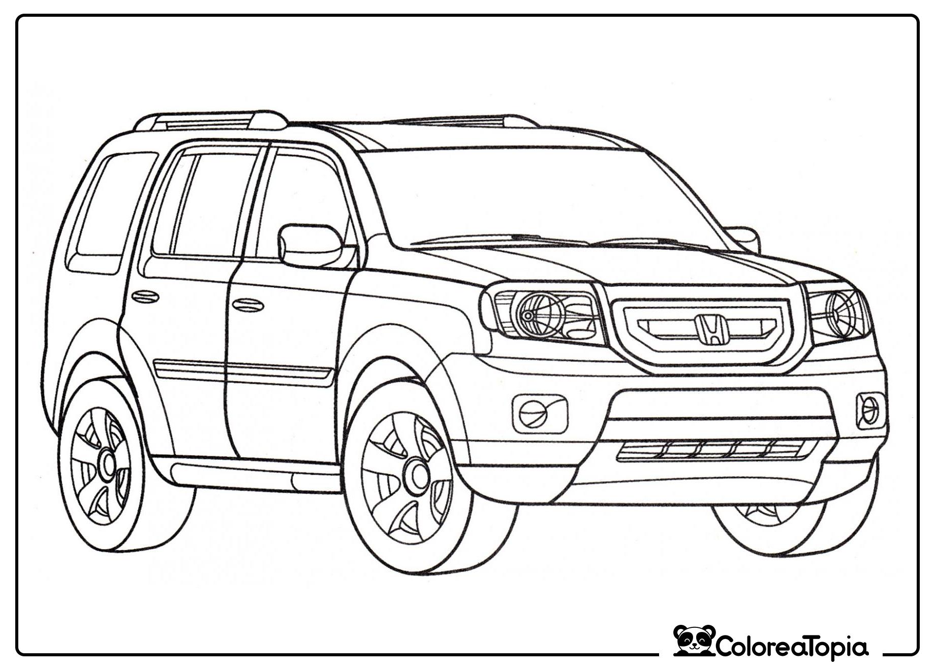 Honda Pilot LX - dibujo para colorear