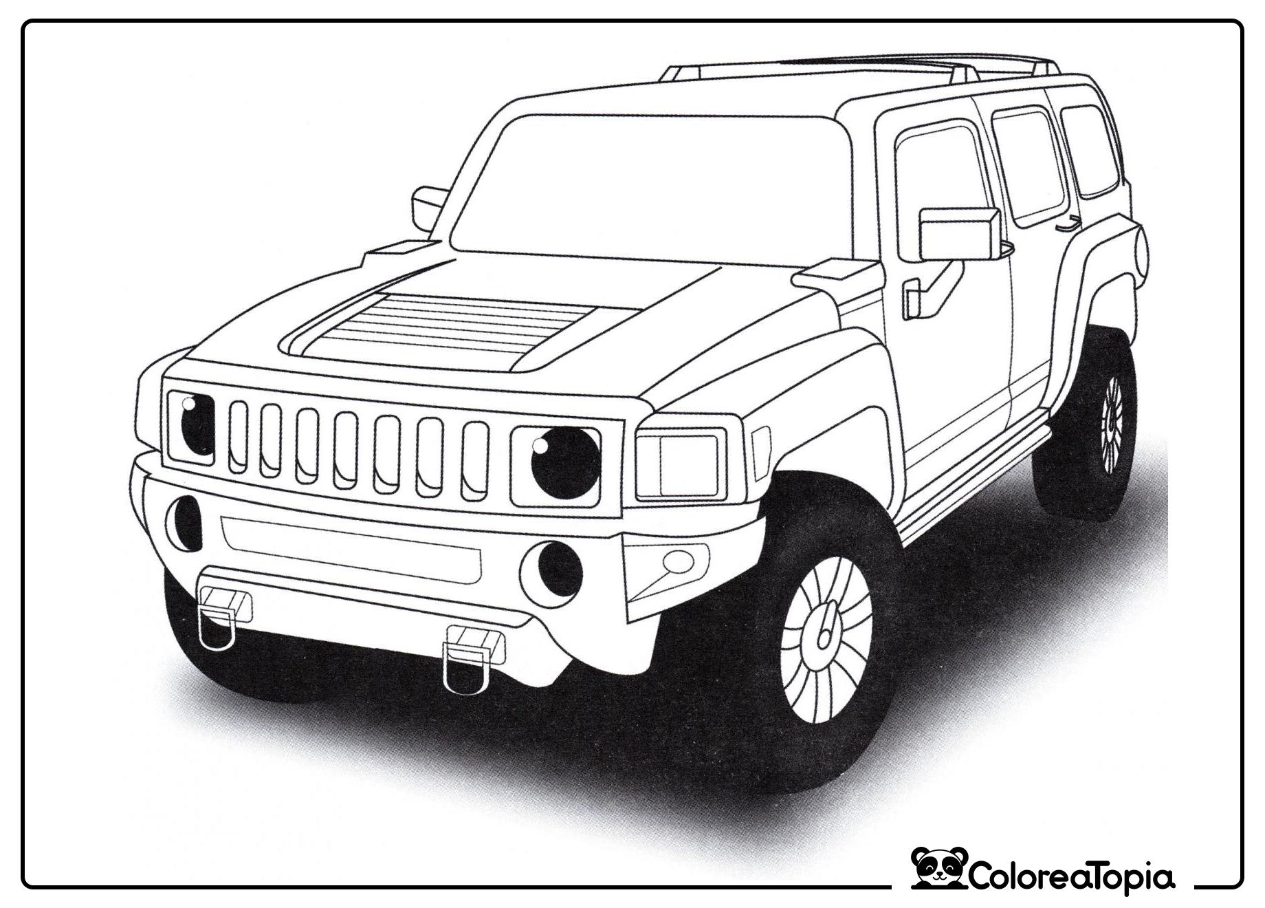 Hummer H3 - dibujo para colorear