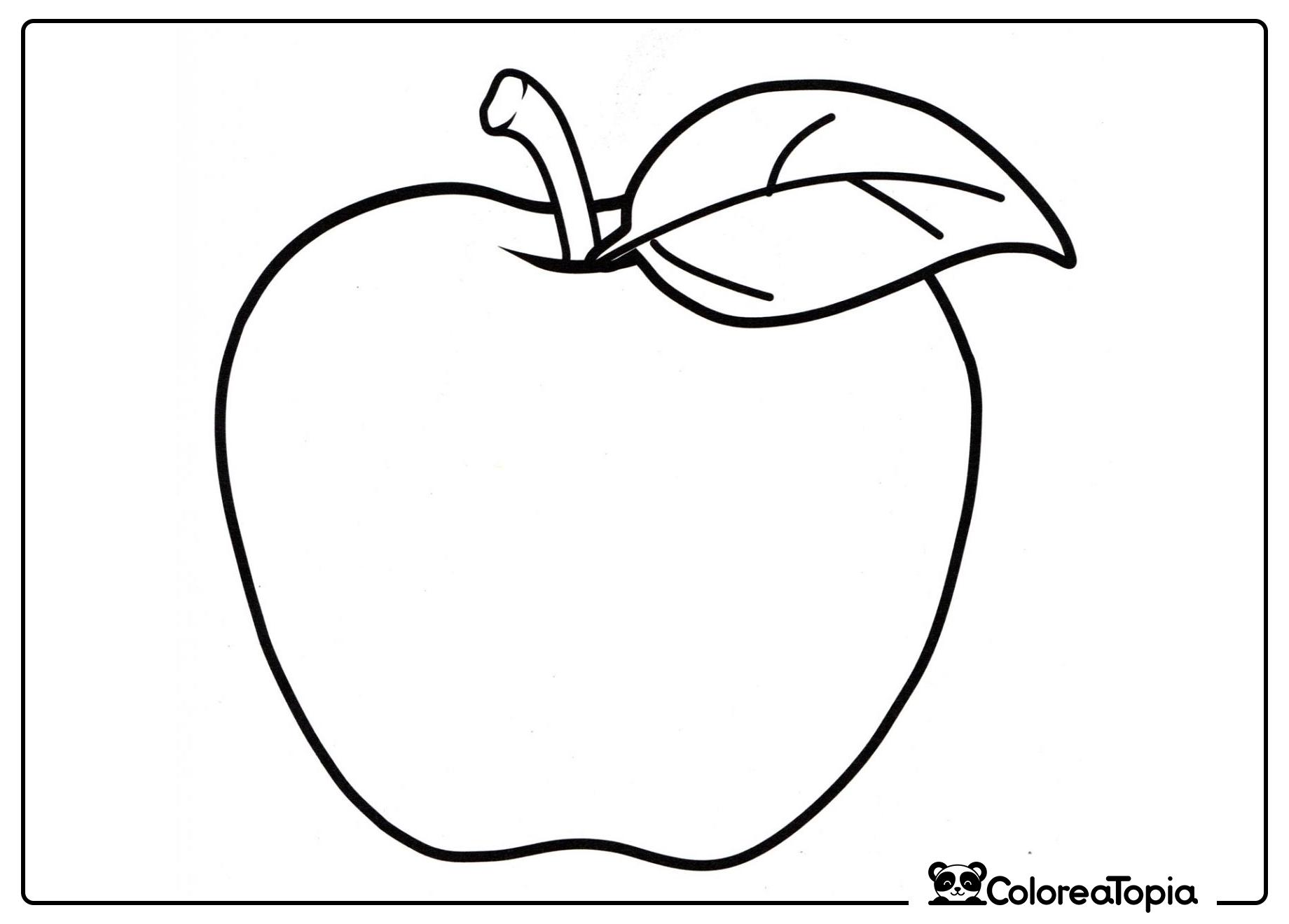 Manzana jugosa - dibujo para colorear