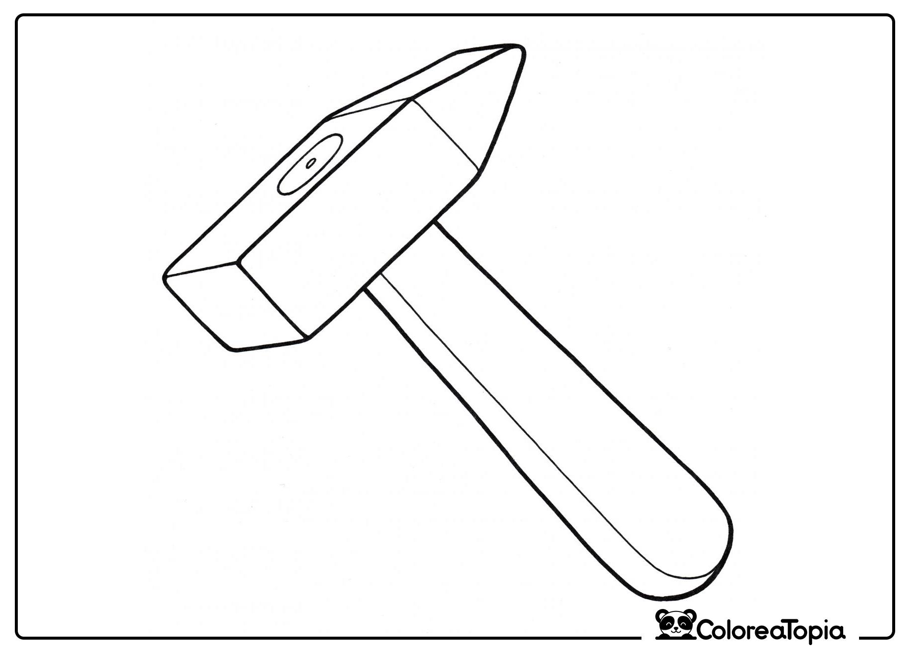 Martillo - dibujo para colorear