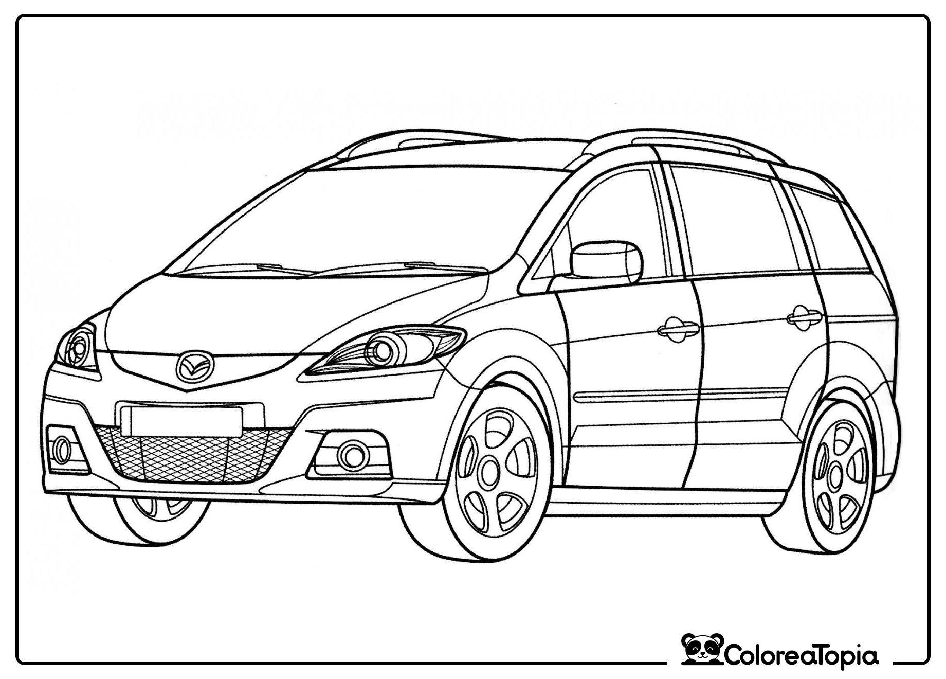 Mazda 5 - dibujo para colorear