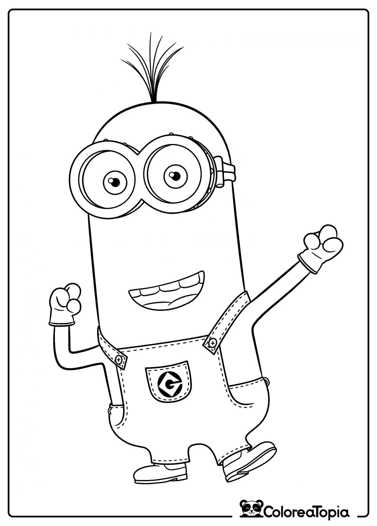 Minion Kevin - dibujo para colorear