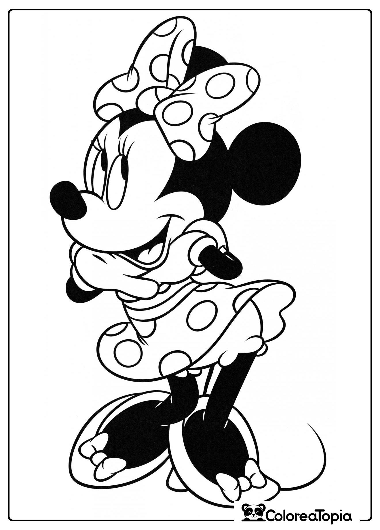 Minnie Mouse posa - dibujo para colorear