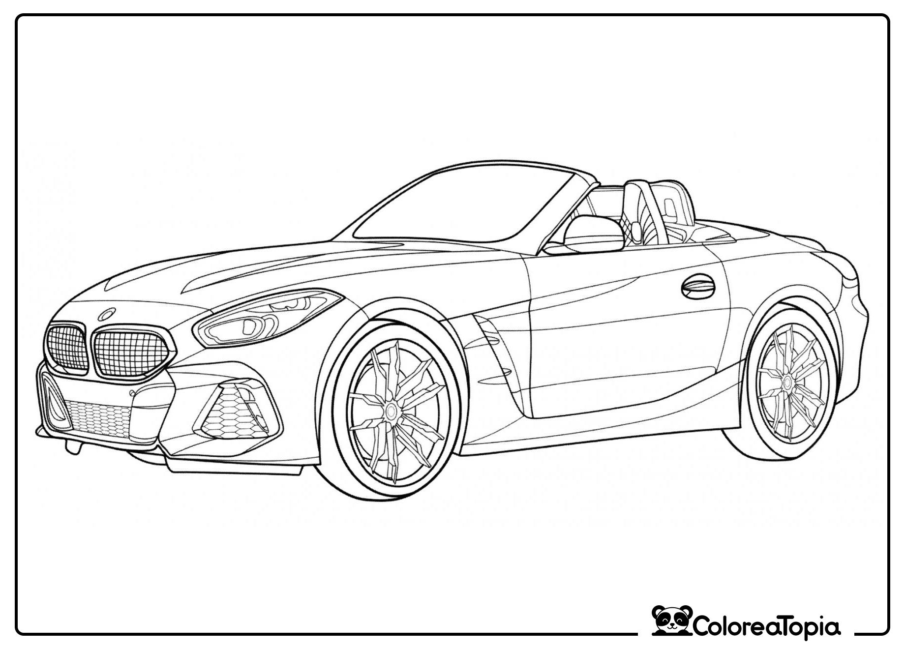 modelo BMW Z4 - dibujo para colorear