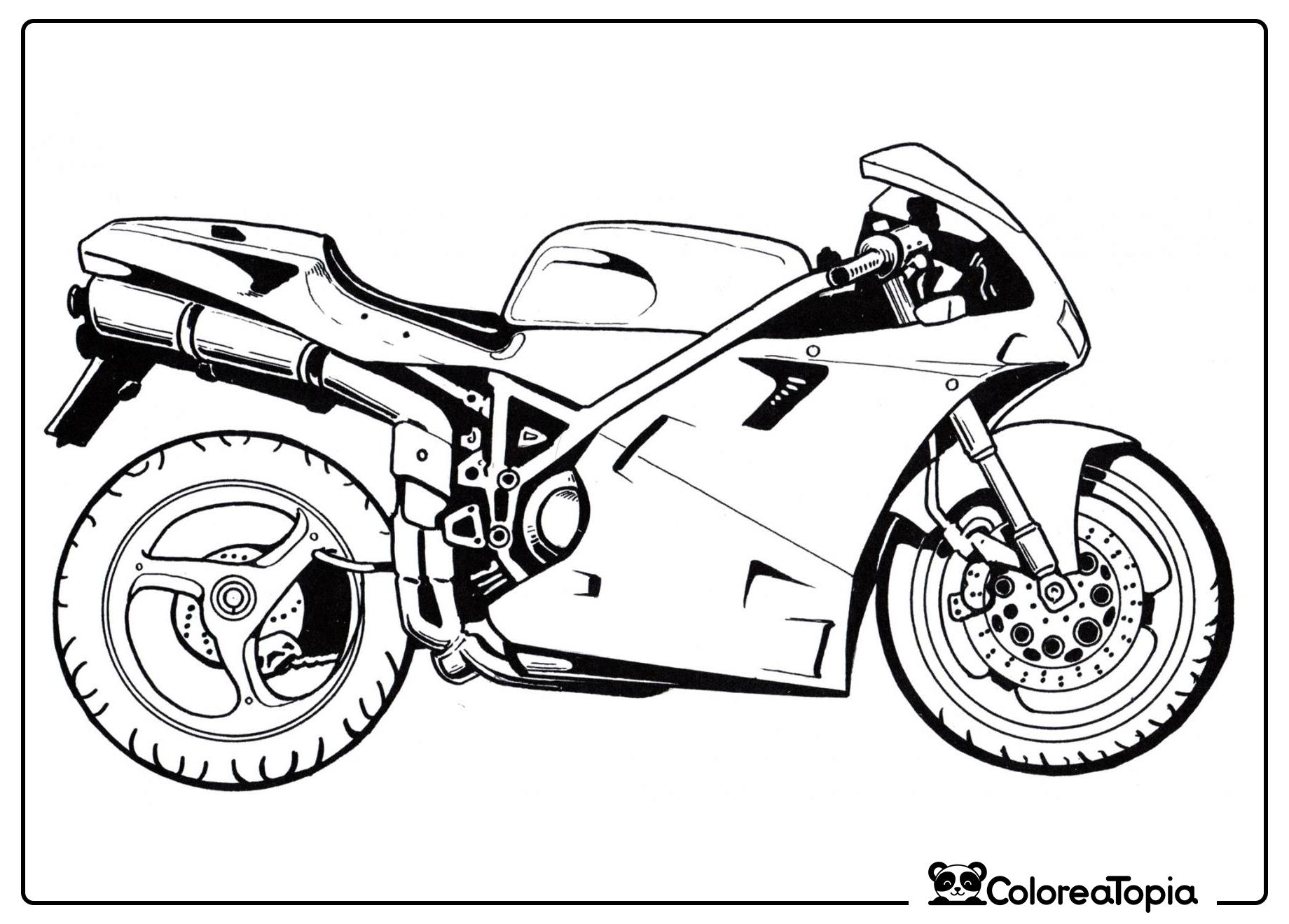 Motocicleta Ducati - dibujo para colorear