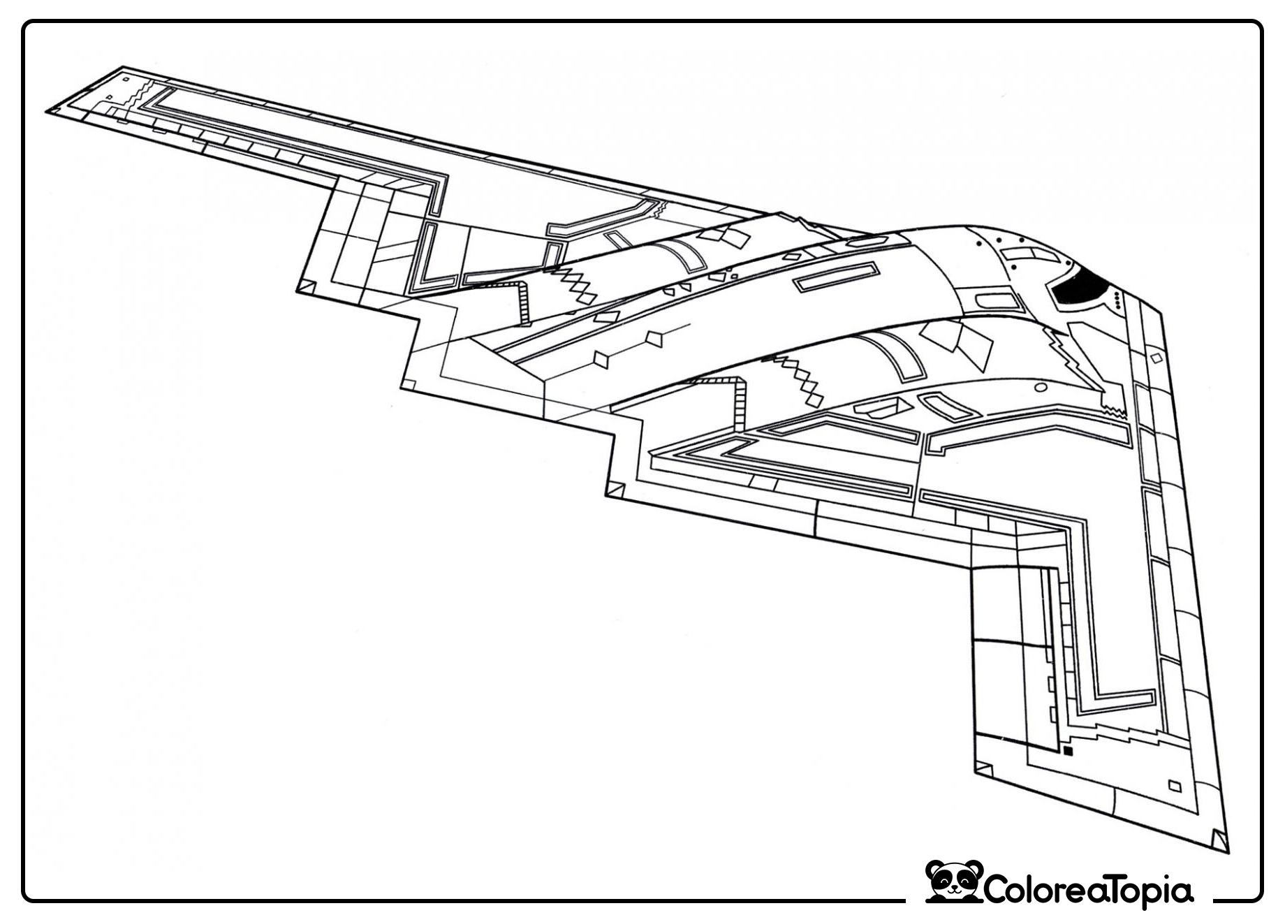 Northrop B-2 Spirit - dibujo para colorear