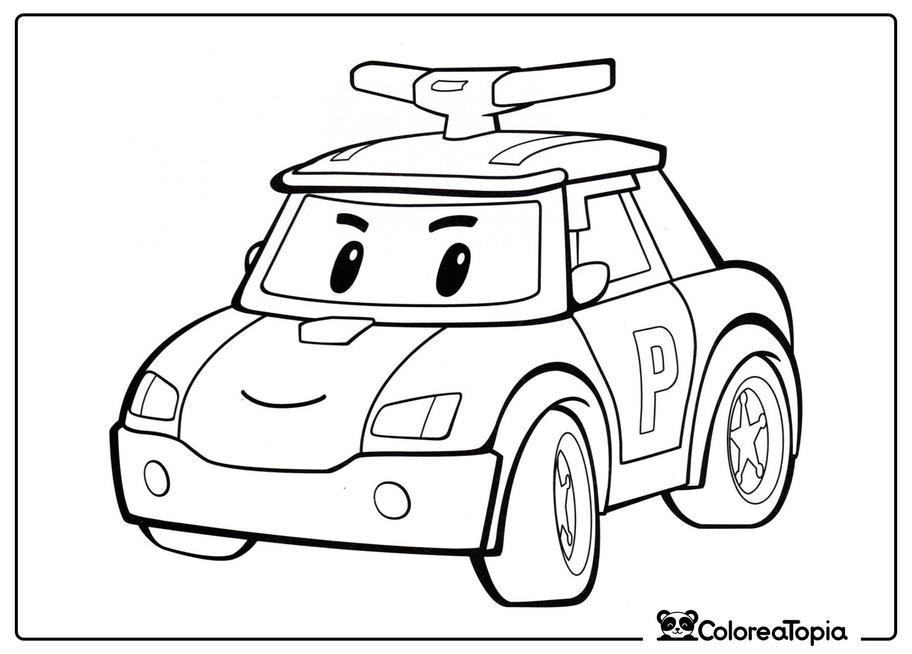 Poli - el principal robocar - dibujo para colorear